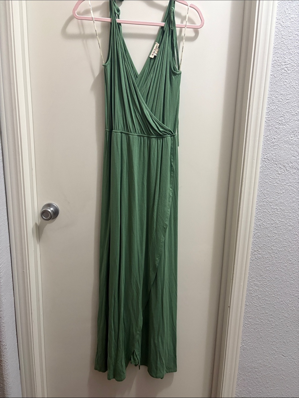 Rolla Coster Sage Green Sleeveless Wrap Maxi Dress